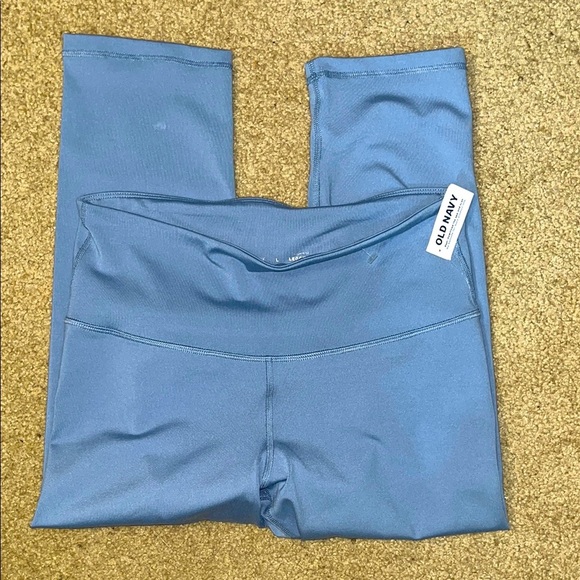 🆕 Old Navy Blue High-Waisted Capri Leggings Size Large - Picture 1 of 6